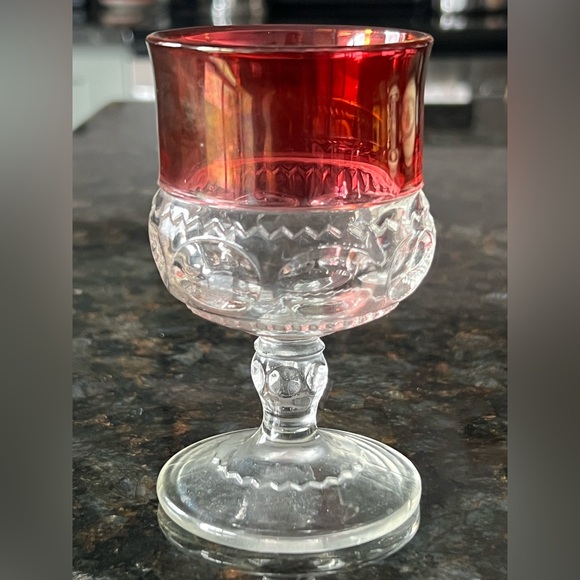 VINTAGE Kings Crown Ruby Flashed Cordial Glass by Tiffin Franciscan (1943-1962) - Picture 8 of 8